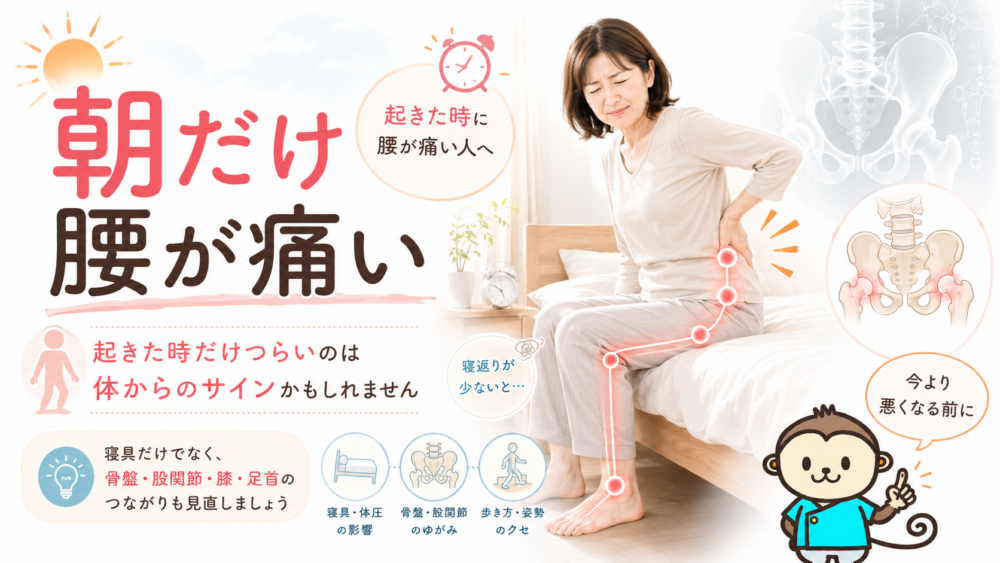 朝だけ腰痛があるのはなぜ？起きた時に腰が痛い人の注意点！