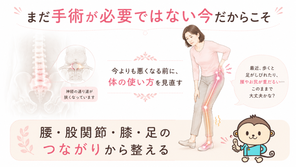 脊柱管狭窄症と言われたけど、まだ手術が必要ではない人へ