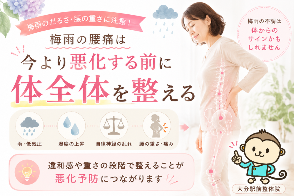 梅雨の体のだるさと腰痛の関係｜今よりも悪化する前に見直したいこと