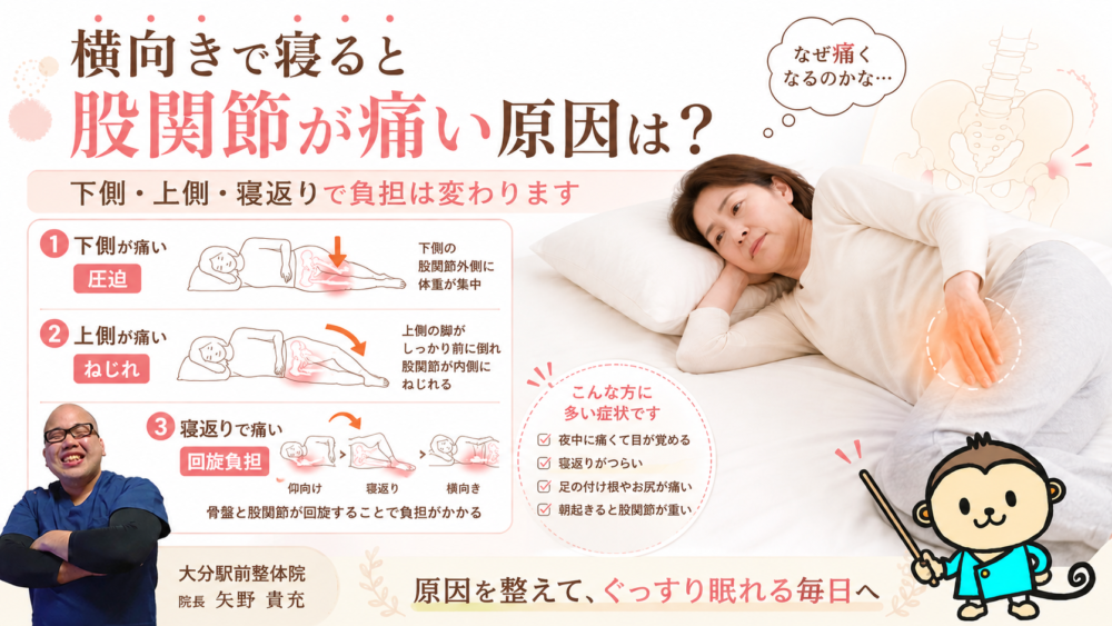 横向きで寝ると股関節が痛い原因は