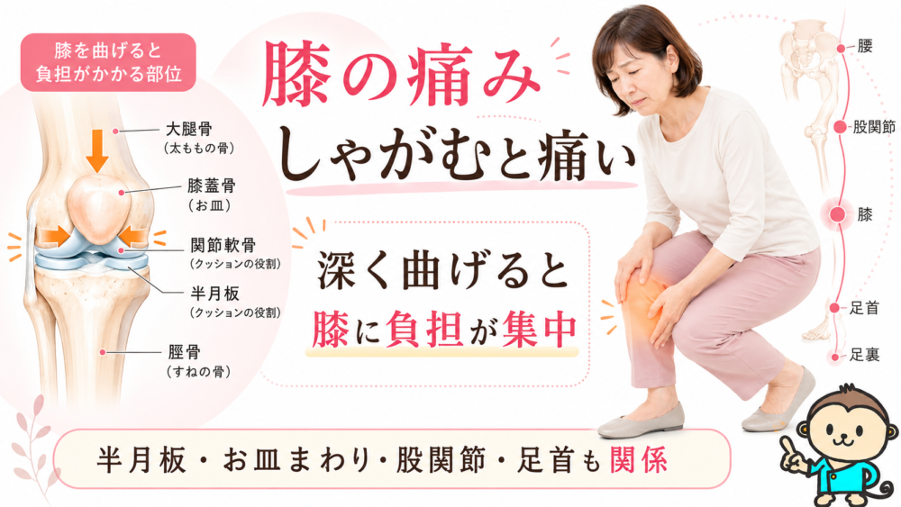 しゃがむと膝が痛む原因とは？悪化させないために重要なこと