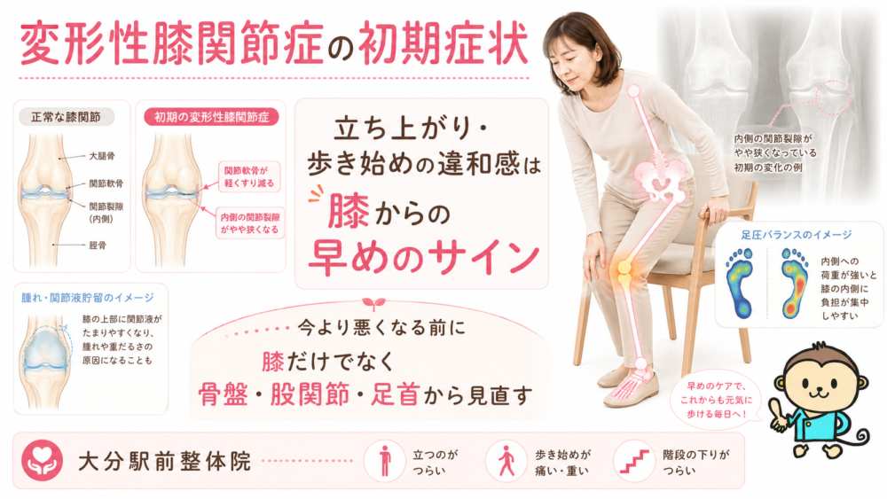 変形性膝関節症の初期症状とは？膝の痛みの原因と対策を解説
