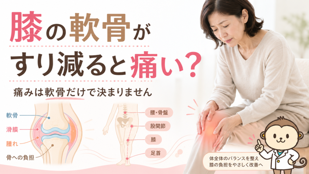 膝の軟骨がすり減ると痛い？