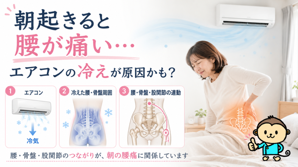 朝起きると腰が痛いのはエアコンの冷え？腰痛と冷えの関係