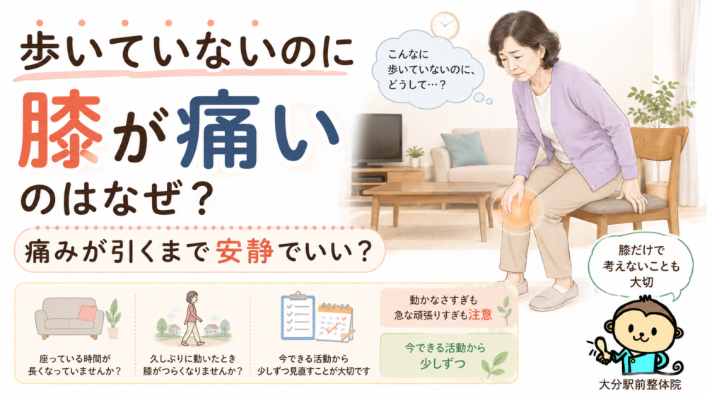 歩いていないのに膝が痛い原因｜痛みが引くまで安静でいい？