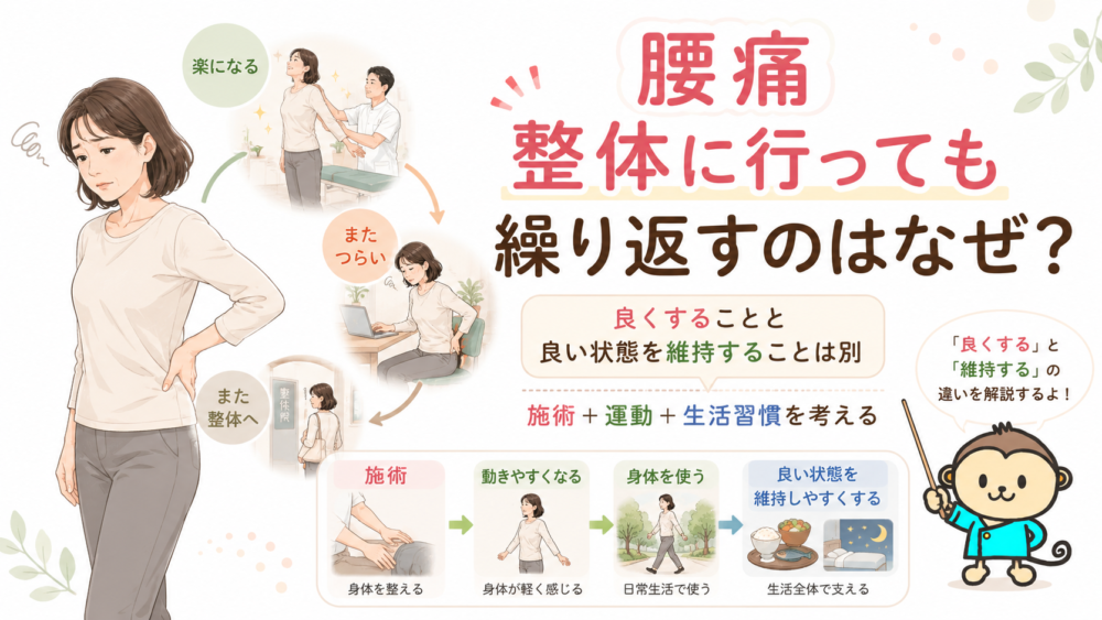 腰痛 整体に行っても繰り返すのはなぜ？