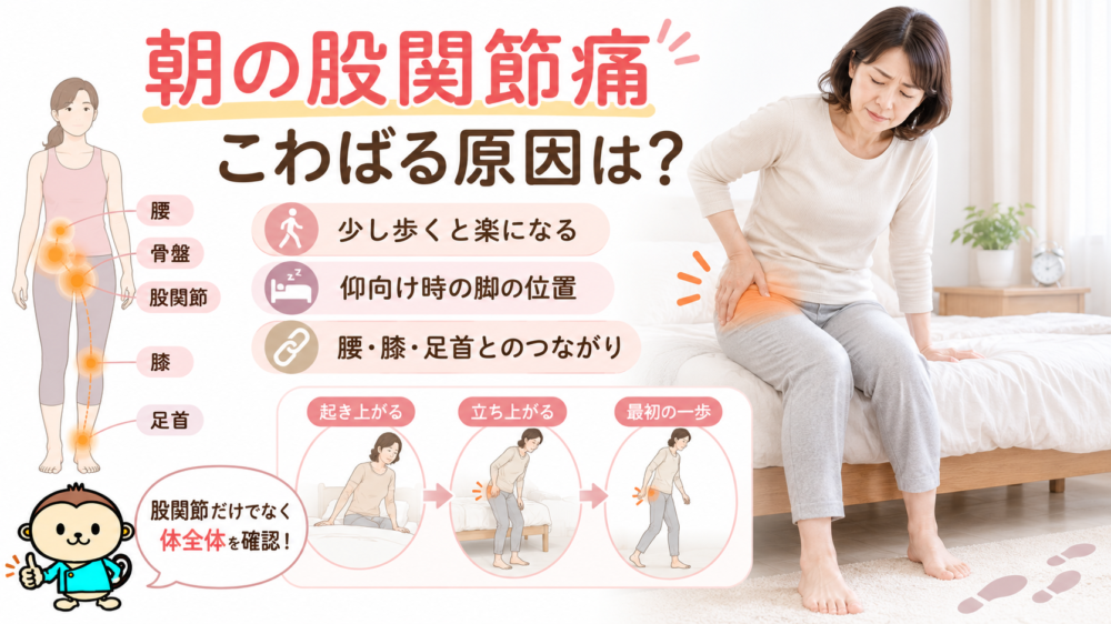 朝の股関節痛とこわばりの原因
