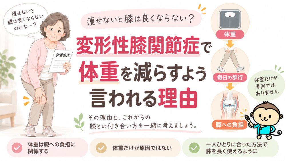 変形性膝関節症で体重を減らすよう言われる理由