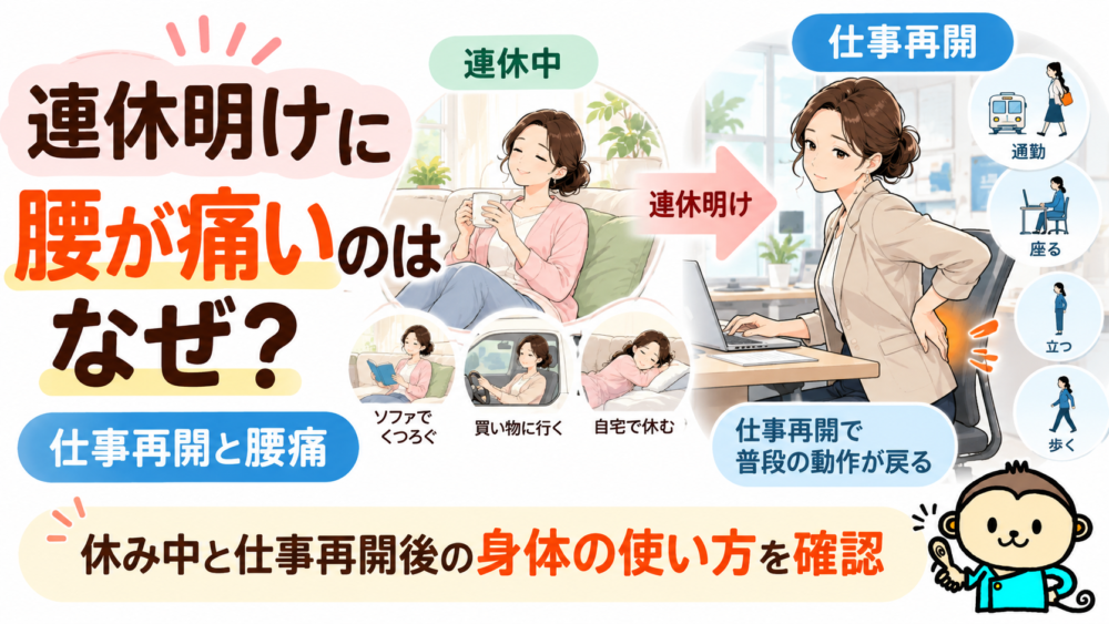 連休明けに腰が痛いのはなぜ？仕事再開と腰痛