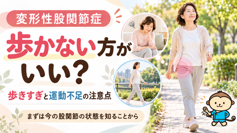 変形性股関節症は歩かない方がいい？