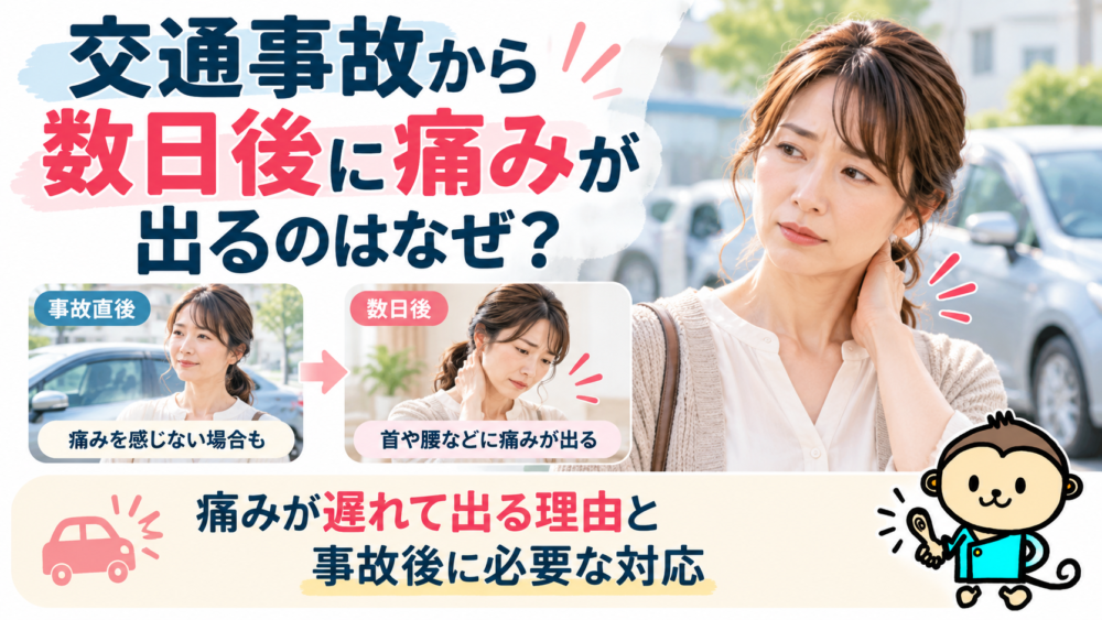 交通事故から数日後に痛みが出るのはなぜ？