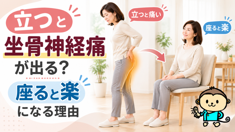 立つと坐骨神経痛が出る？座ると楽になる理由